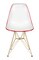 LeisureMod Cresco Molded 2-Tone Eiffel Side Chair with Gold Base